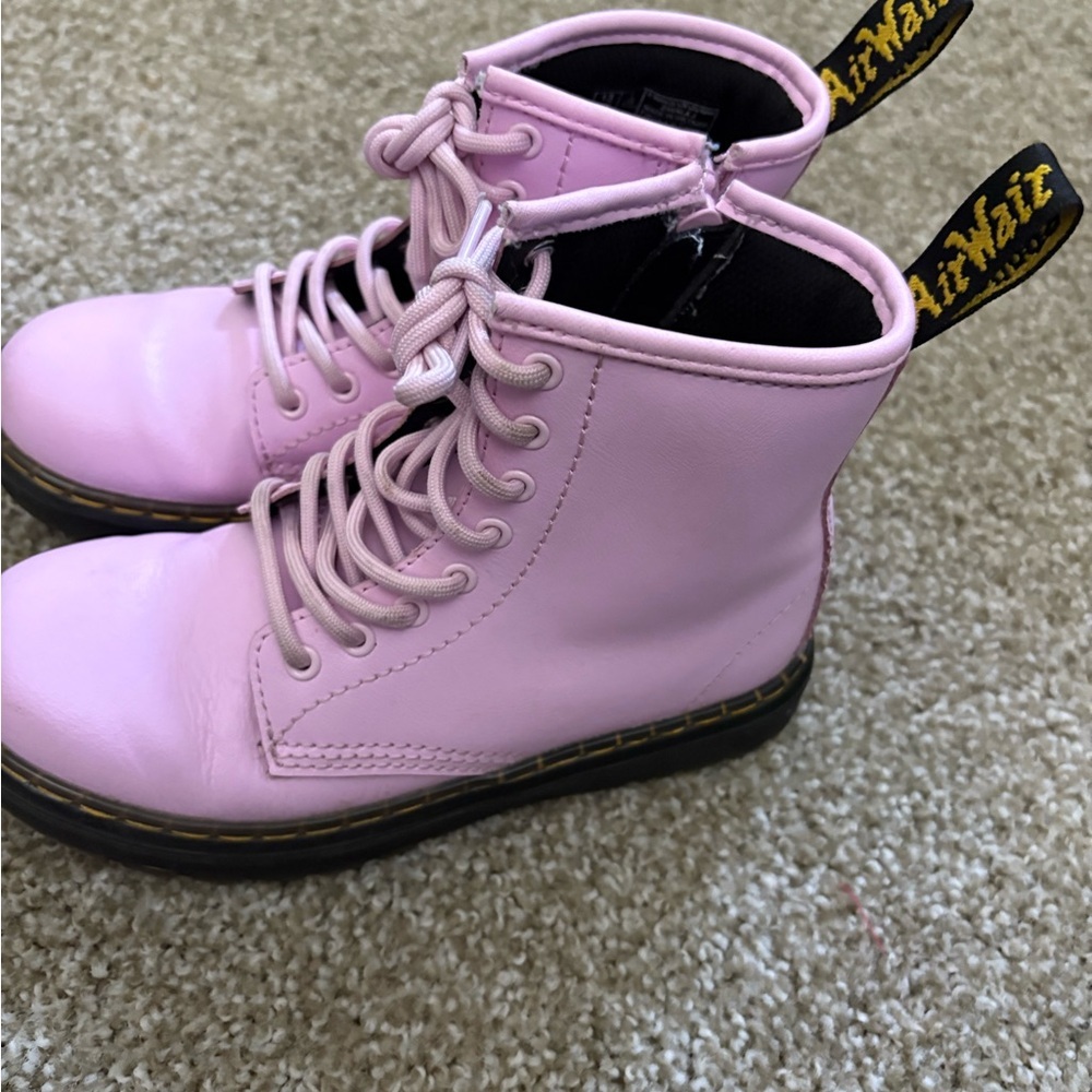 Dr. Martens Light Purple Leather Boots - Picture 3 of 5